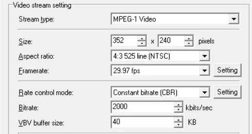  Bitrate Settings; make sure it's at "Constant"
